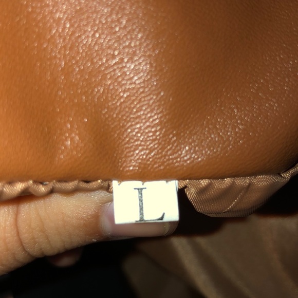 Brown leather jacket with zip in hoodie - Picture 7 of 7